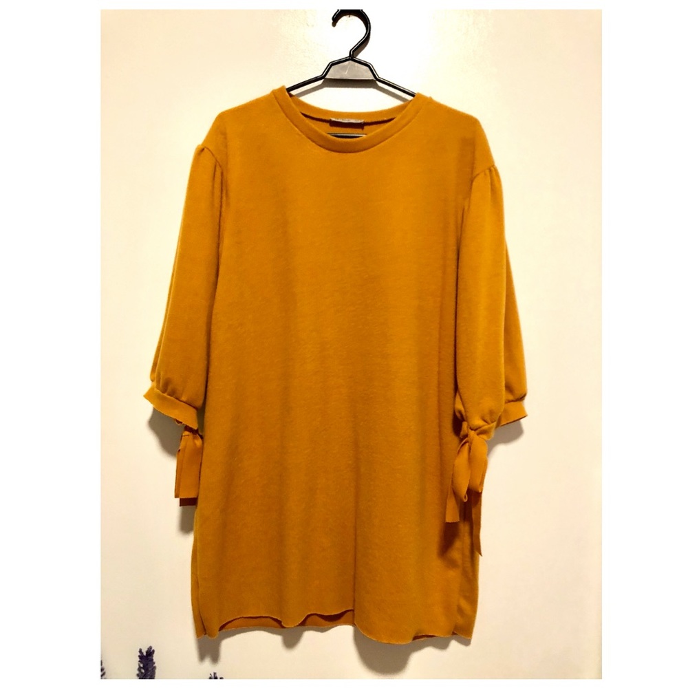 Really cute Mustard Mini Sweater Dress